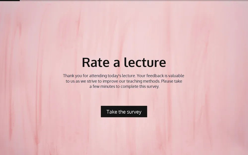 Lecture Feedback Survey Template template image