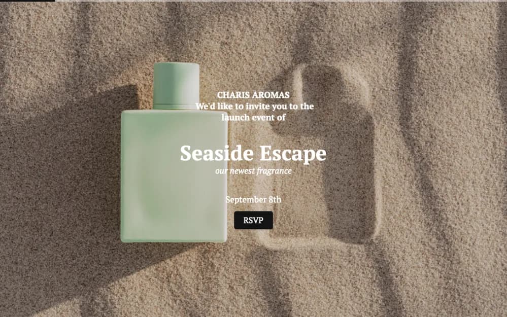 Modèle de formulaire d'événement de lancement de produit template image