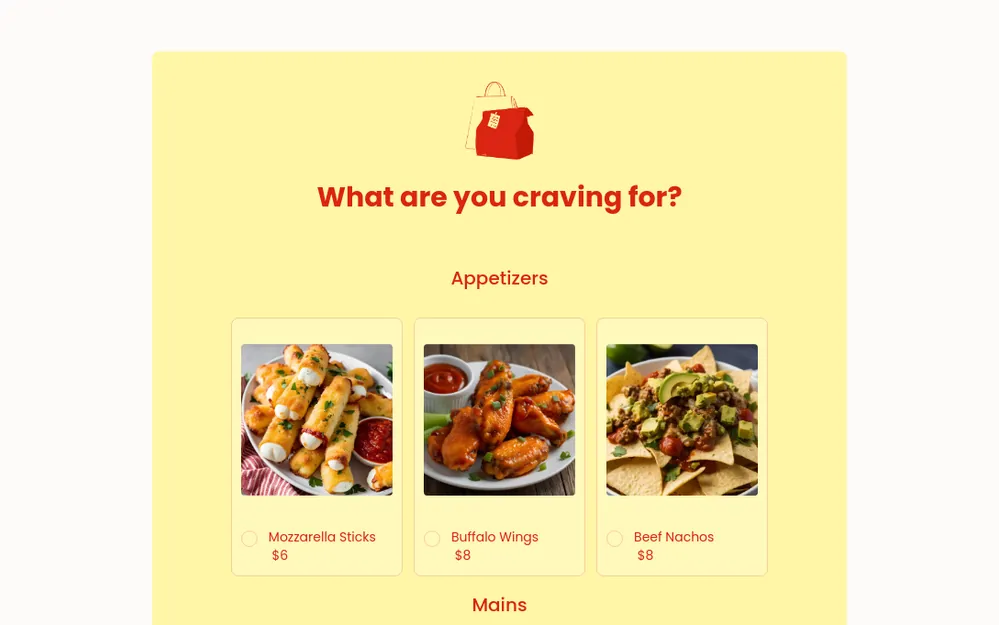 Restaurant Order Form Template template image
