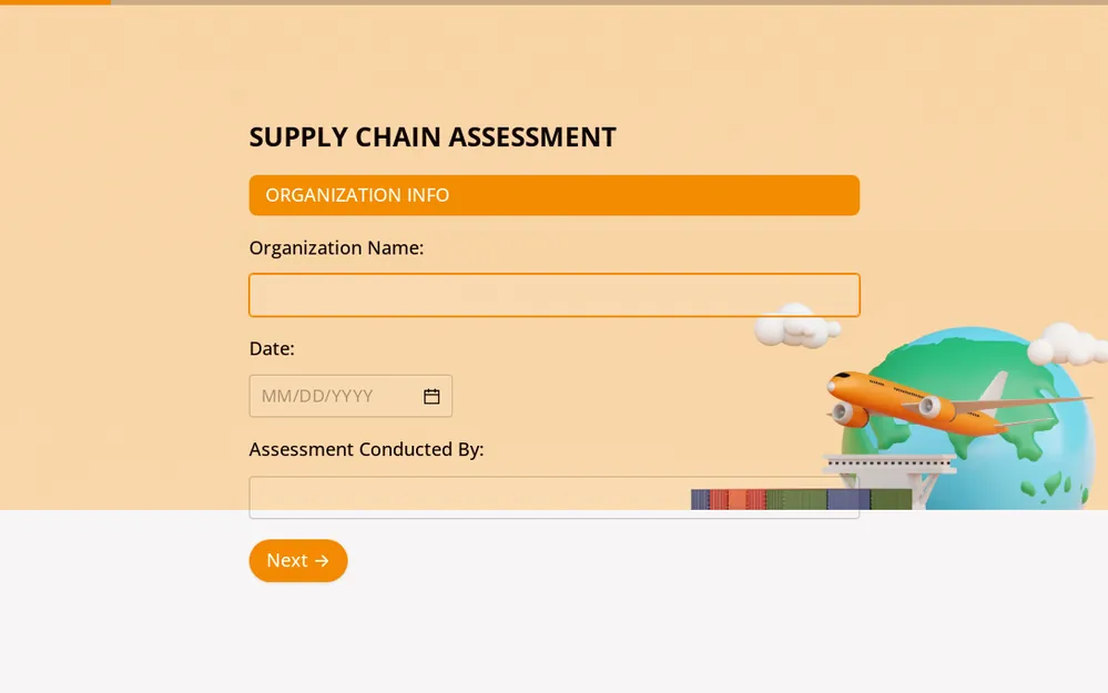 Supply Chain Assessment Form Template template image