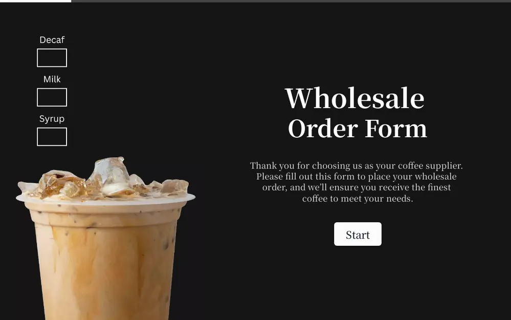 Wholesale Order Form Template template image