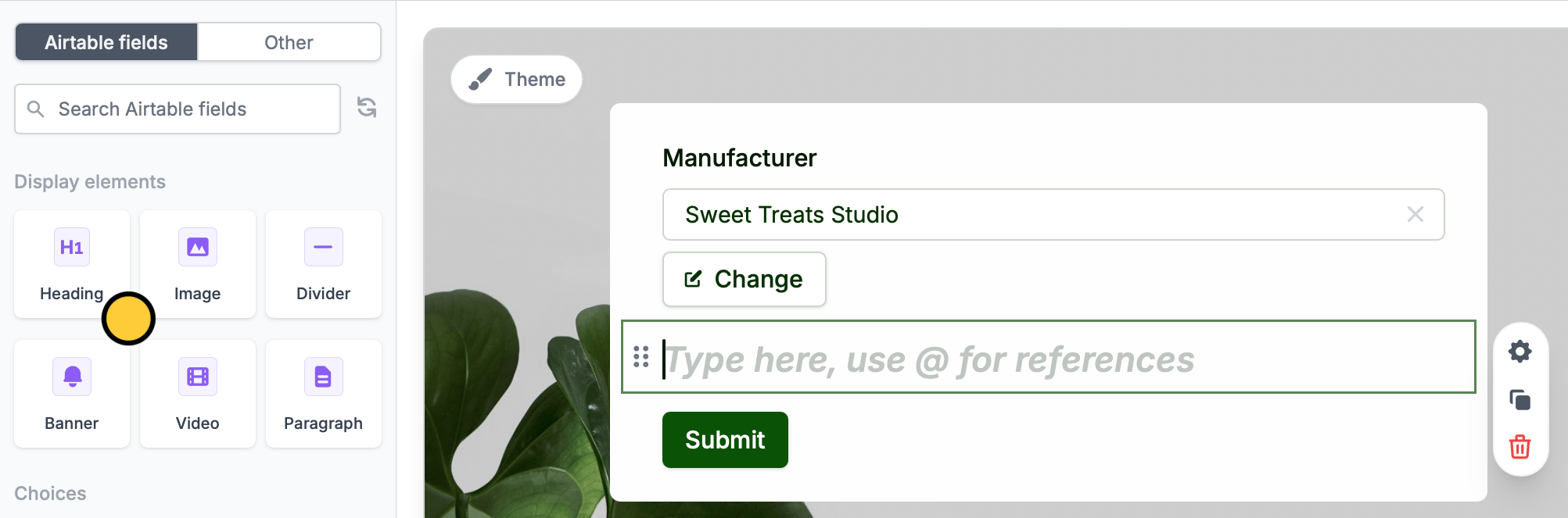 Screenshot of the Fillavo form creation page