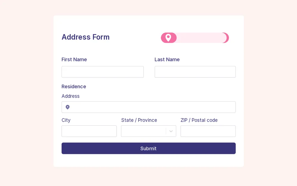 Modèle de formulaire d'adresse template preview