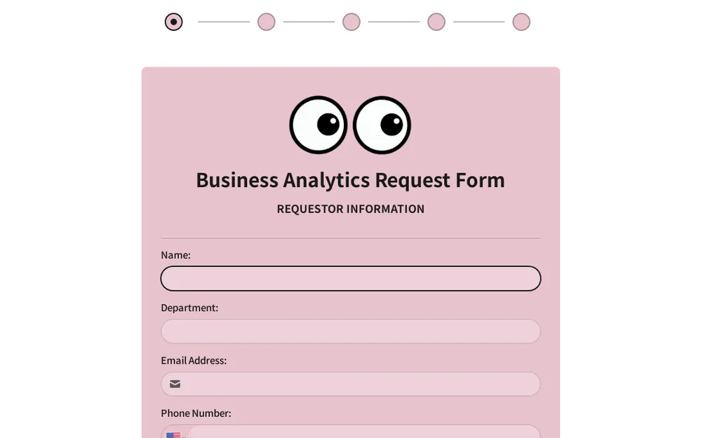 Business Analytics Request Form Template template preview