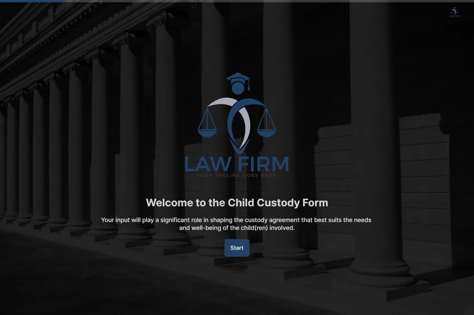 Child Custody Intake Form Template template preview