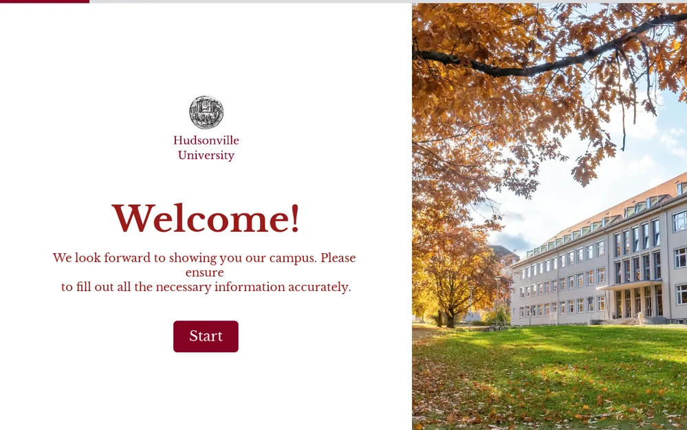 College Campus Tour Registration Template template preview