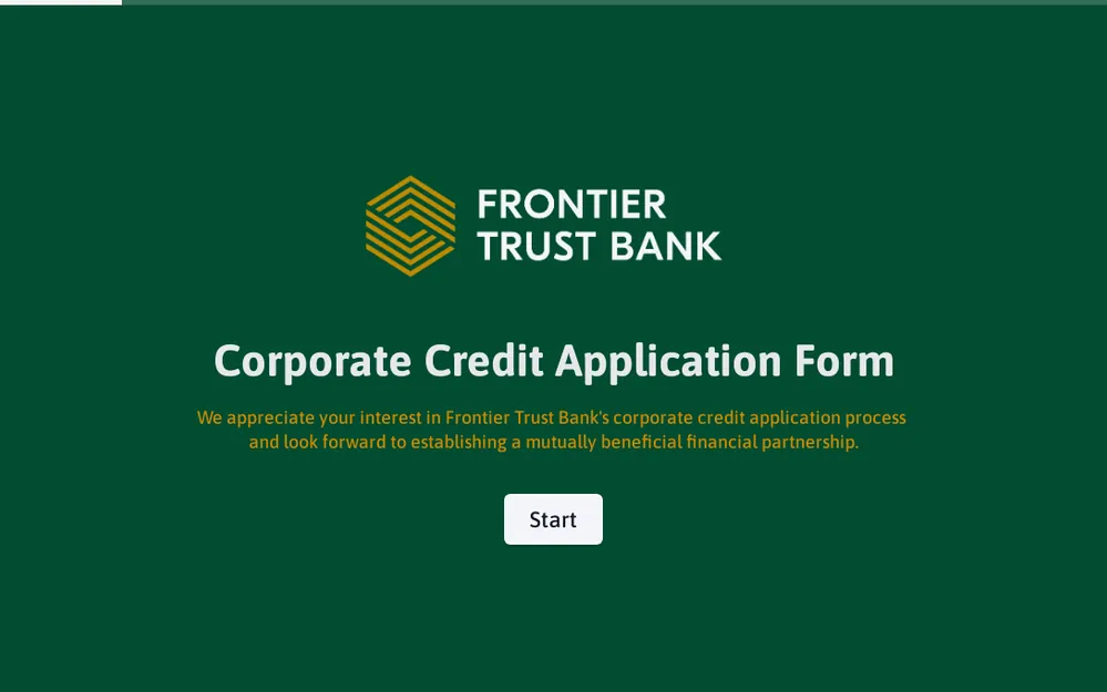 Corporate Credit Application Form Template template preview