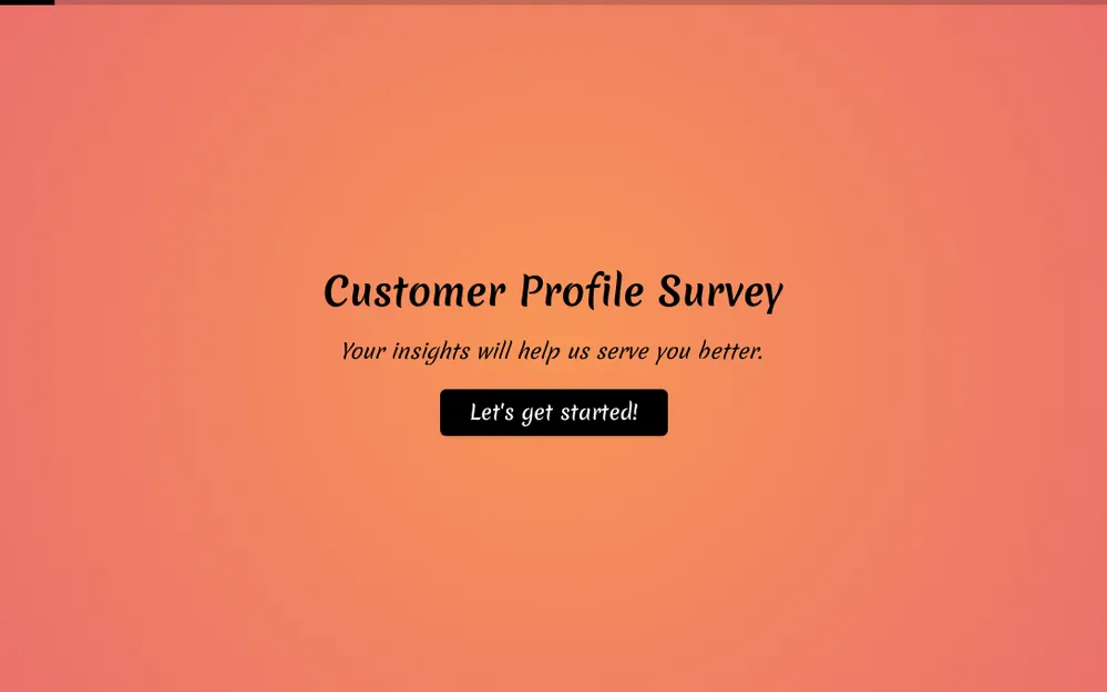 Customer Profile Survey Template template preview