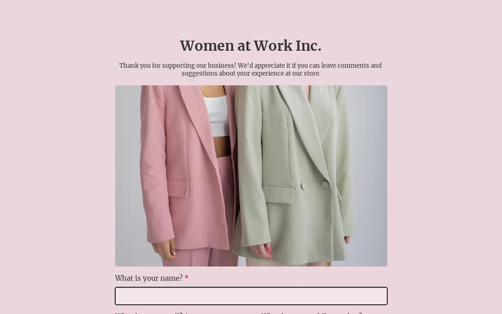 Customer Review Form Template template preview