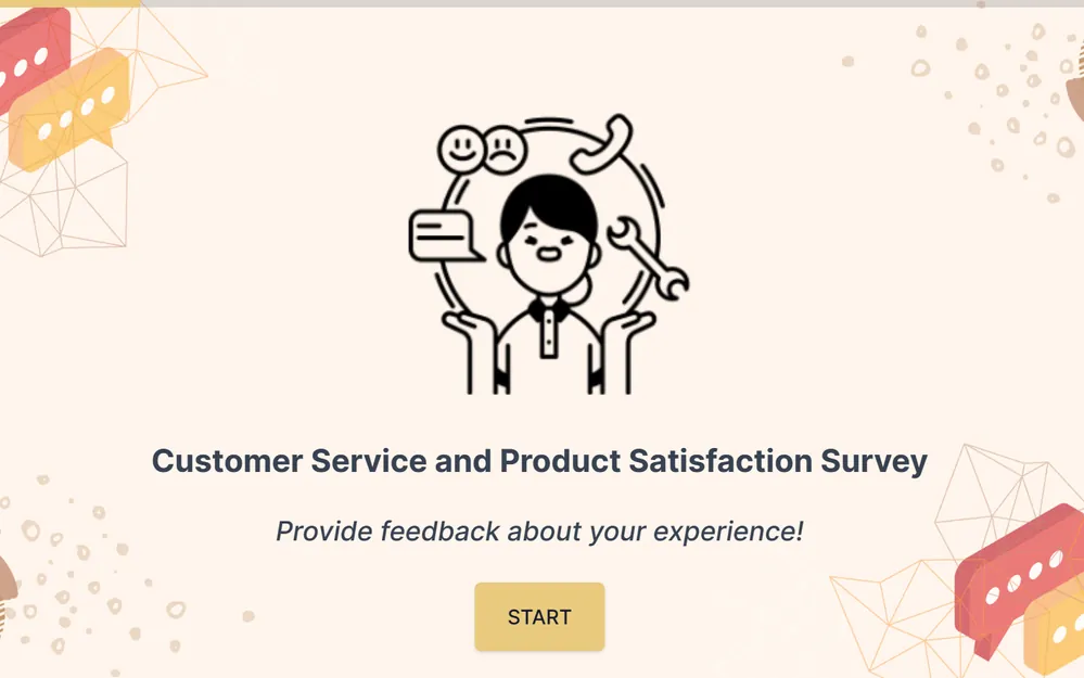 Customer Service and Product Satisfaction Survey Template template preview