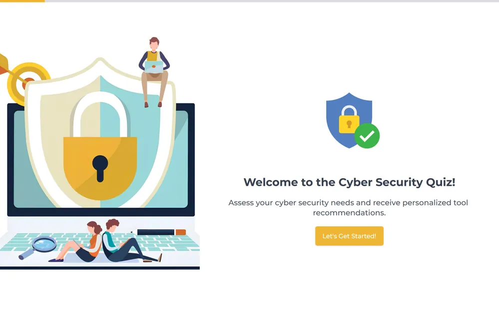 Cyber Security Quiz Template template preview