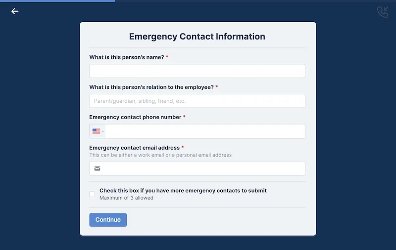 Employee Emergency Contact Form Template template preview