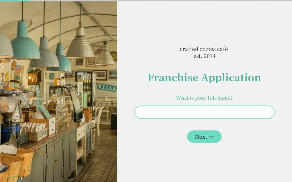 Franchise Application Form Template template preview