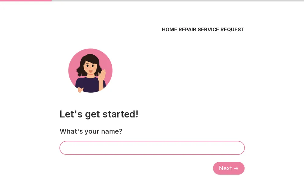 Modèle de demande de service de réparation à domicile template preview