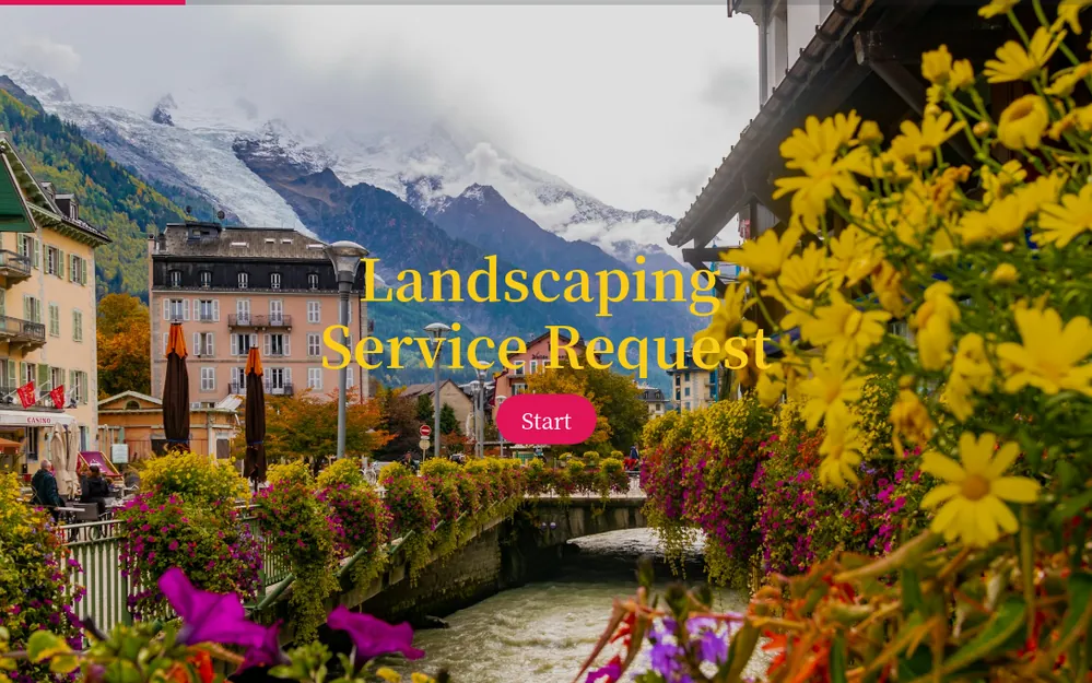 Modèle de formulaire de demande de service d'aménagement paysager template preview