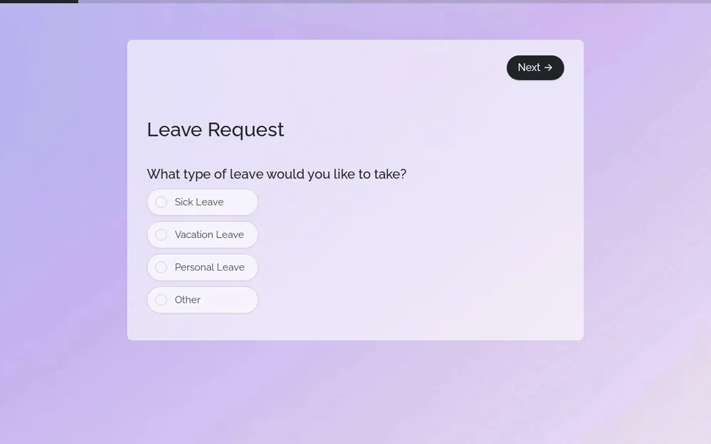 Leave Request Form Template template preview