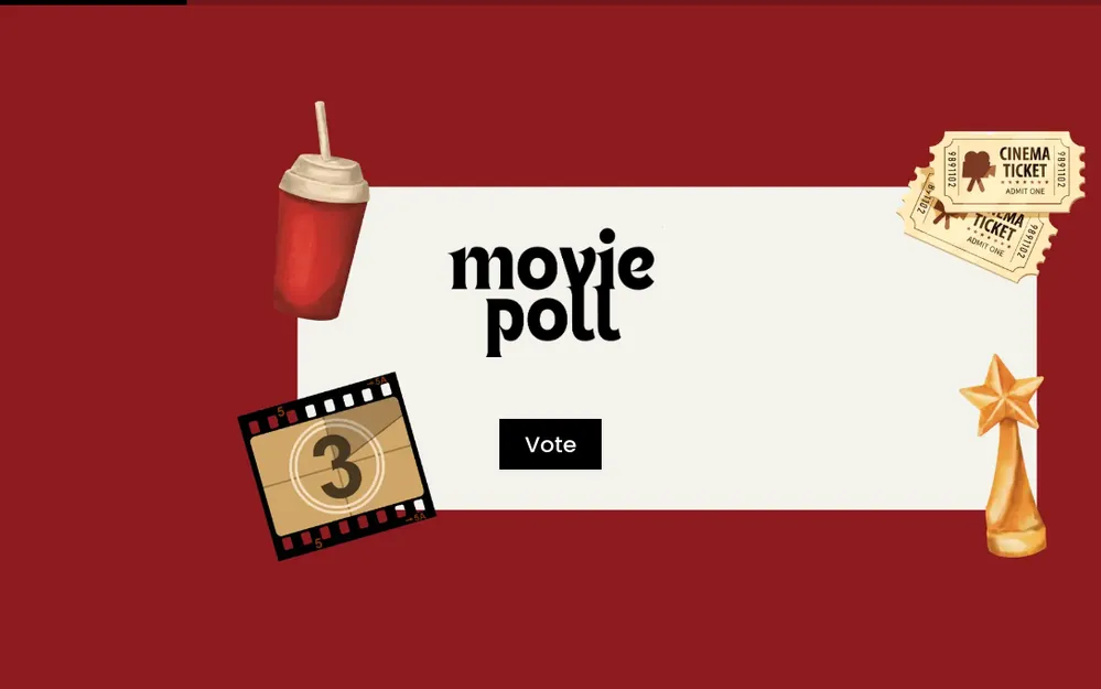 Modèle de sondage sur les films template preview