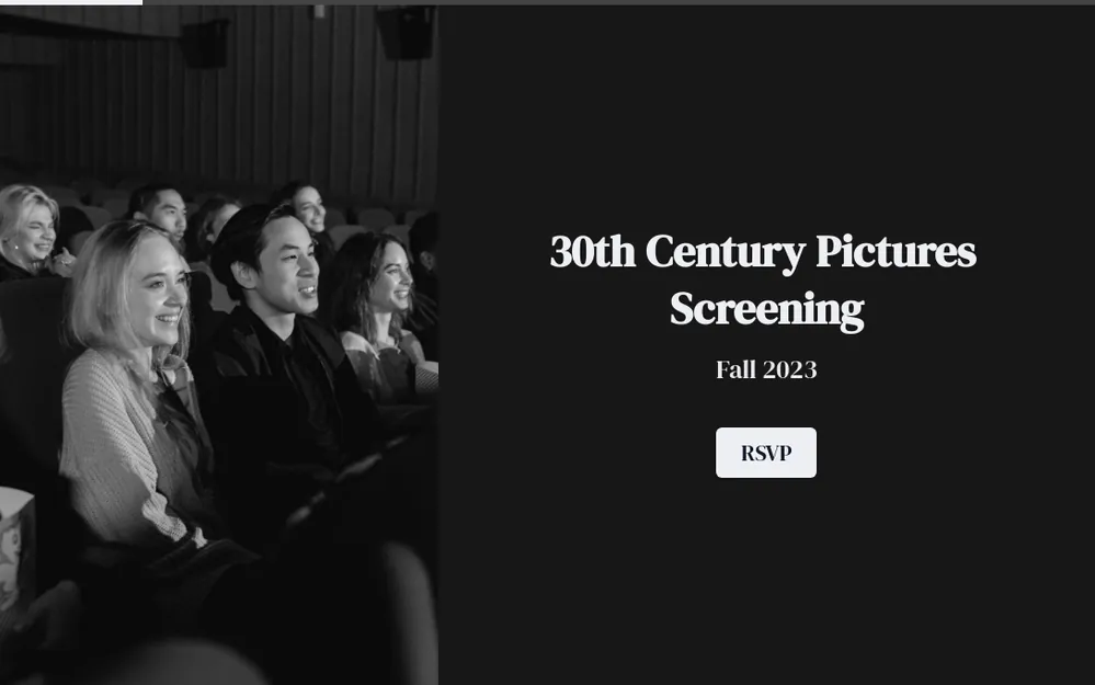 Modèle de formulaire RSVP pour une projection de film template preview