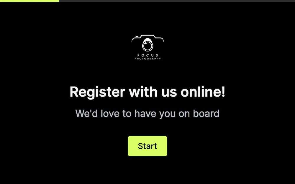 Online Registration Form Template template preview