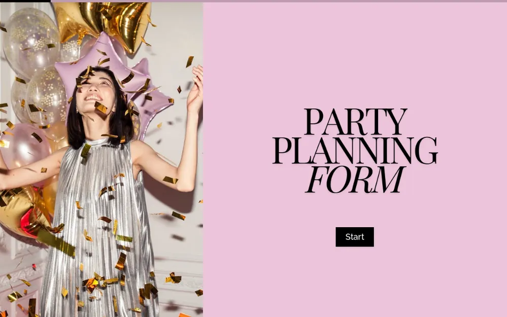 Party Planning Form Template template preview