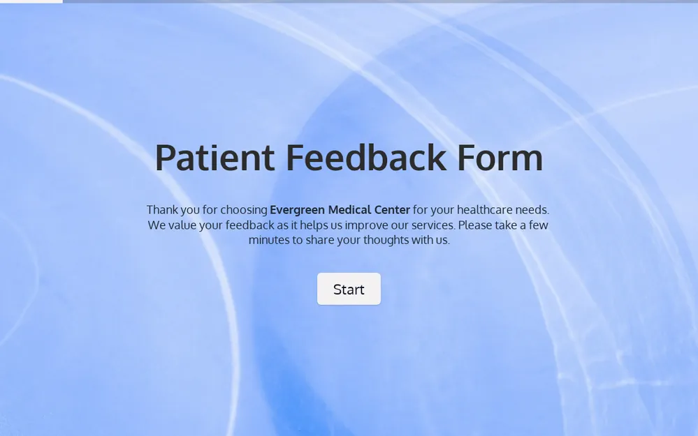 Patient Feedback Form Template template preview