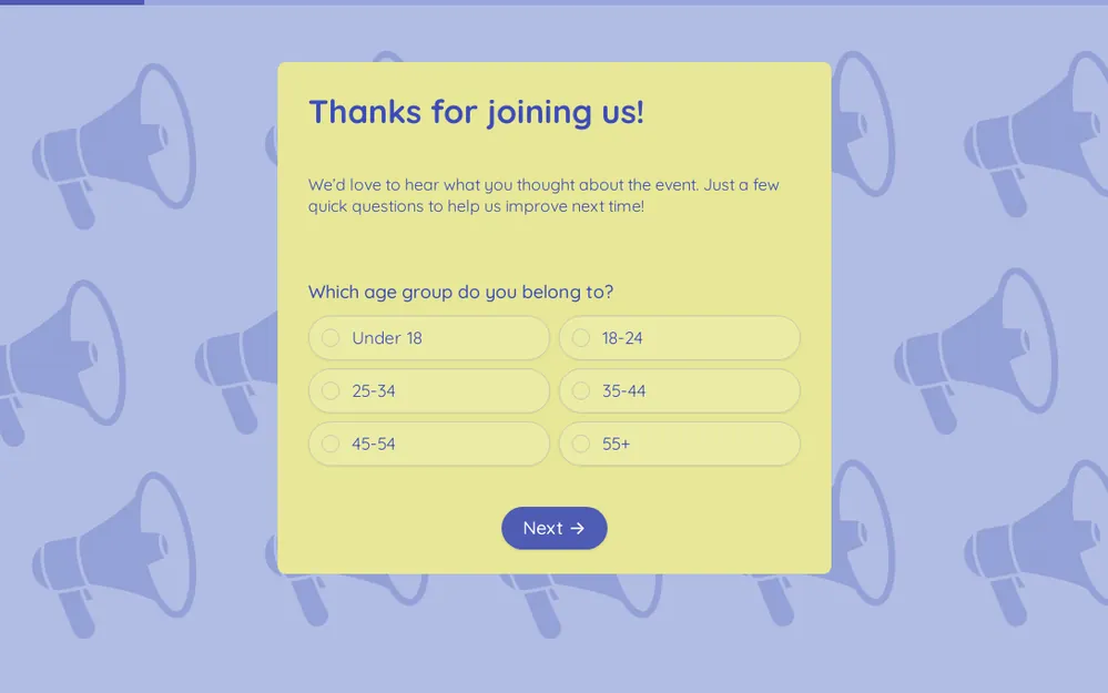 Post Event Feedback Survey Template template preview