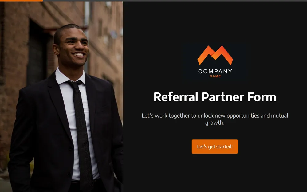Referral Partner Form Template template preview