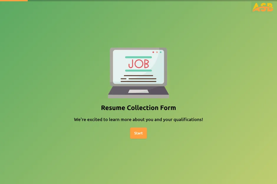 Resume Collection Form Template template preview