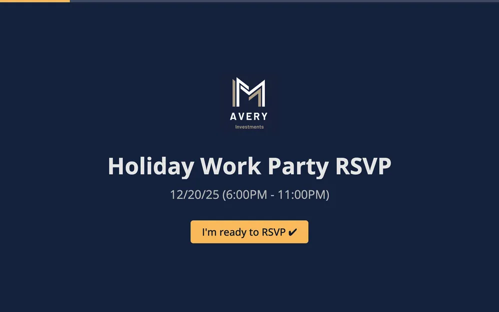 Modèle de formulaire RSVP template preview