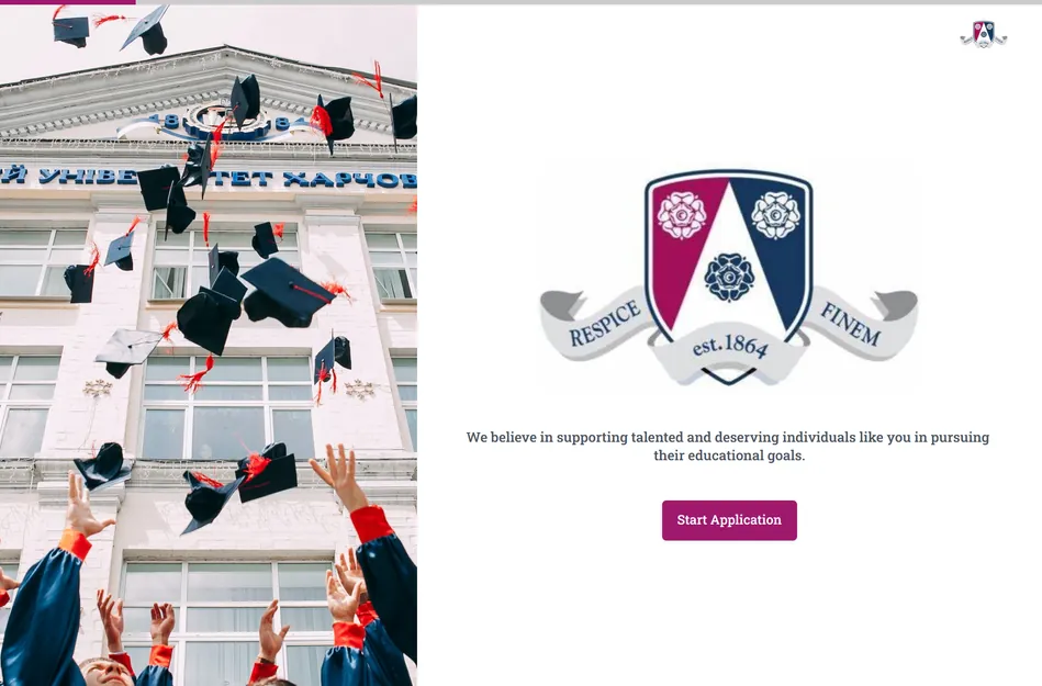 Scholarship Application Form Template template preview