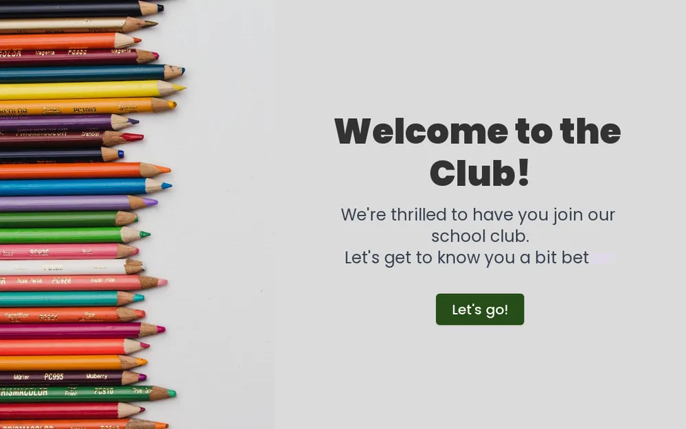 School Club Signup Form Template template preview