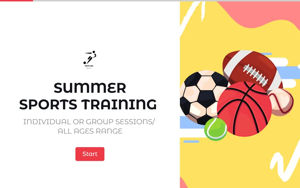 Sports Camp Registration Template template preview