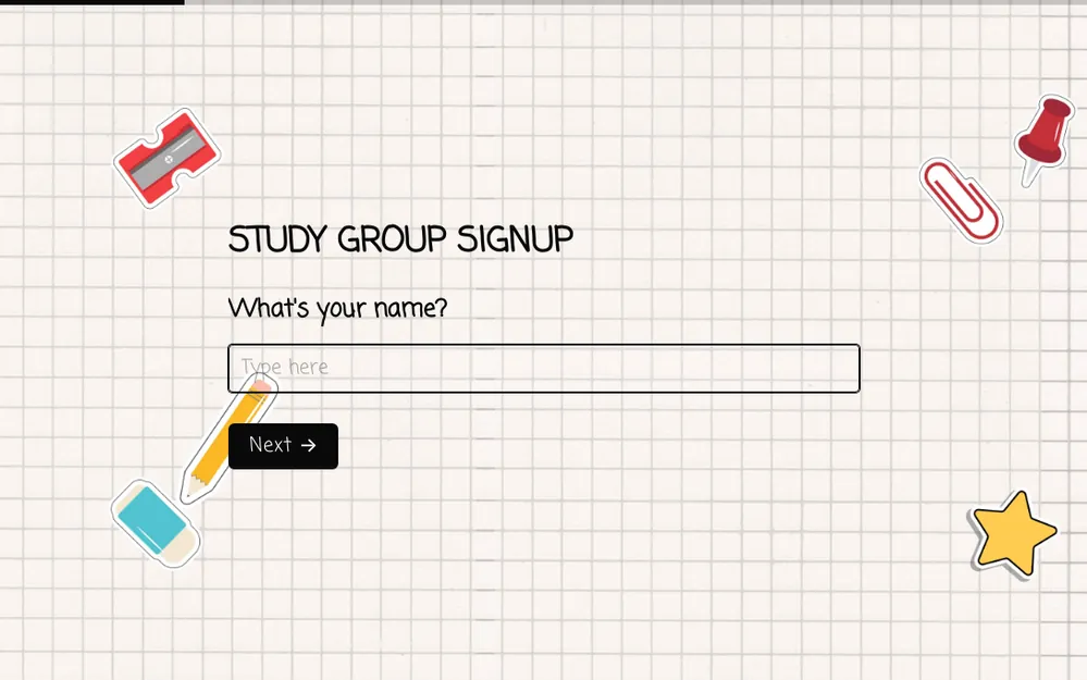 Study Group Signup Form Template template preview