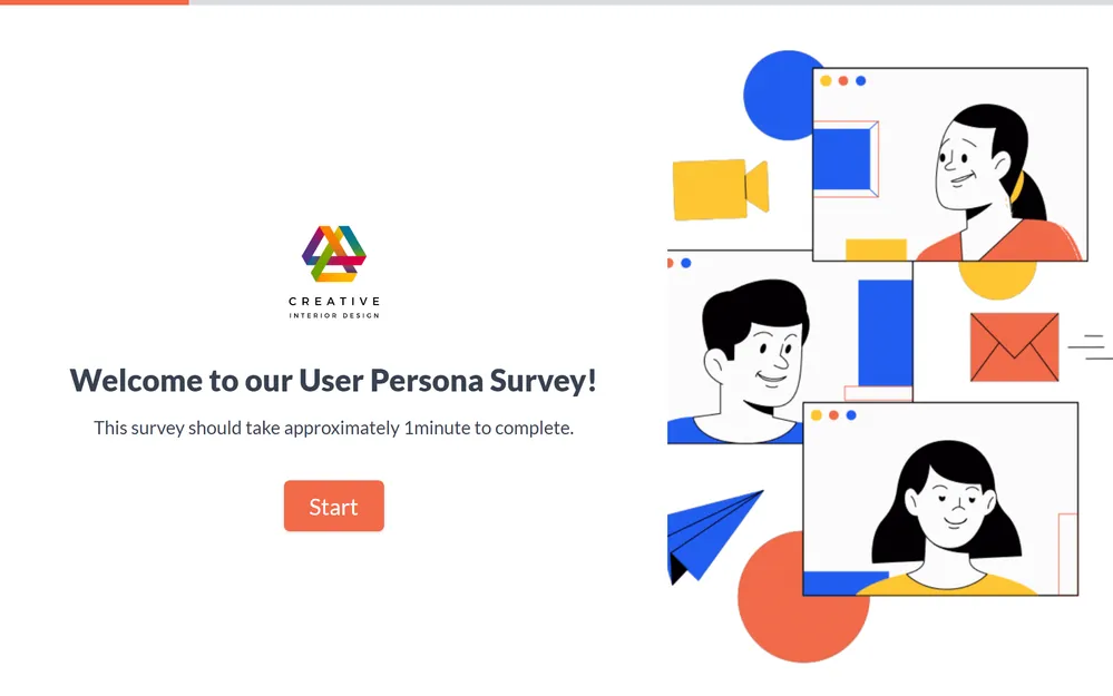 Modèle d'enquête sur la personnalité des utilisateurs template preview