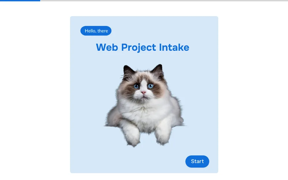 Web Project Intake Questionnaire Template template preview