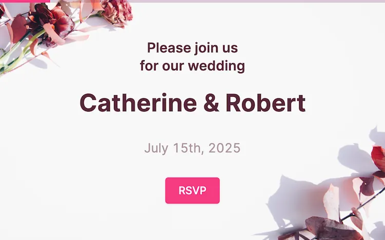 Wedding RSVP Form Template template preview