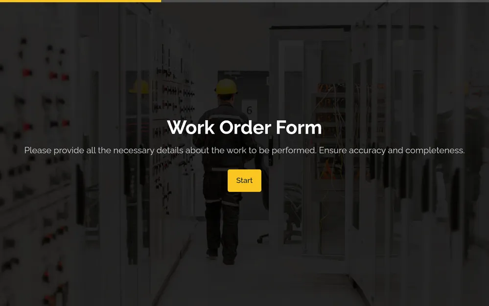 Work Order Form Template template preview