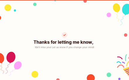 Not attending ending form page preview