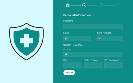 Personal form page preview