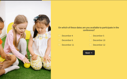 Date form page preview