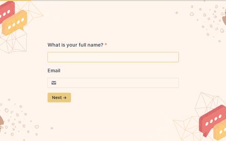 Personal Information form page preview