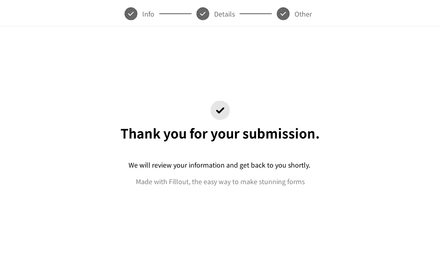 Ending form page preview