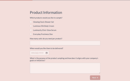 Product form page preview