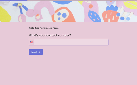 Number form page preview