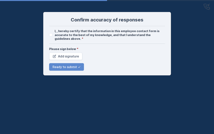 Consent form page preview