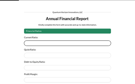 Ratios form page preview