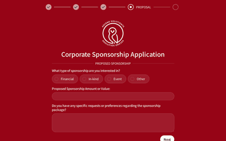 Proposal form page preview