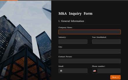 General form page preview