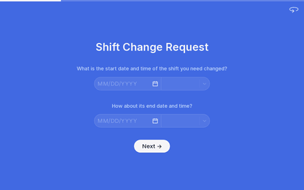 Shift form page preview
