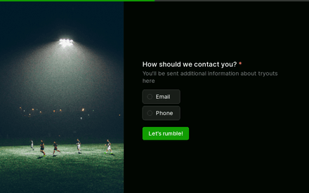 Email form page preview